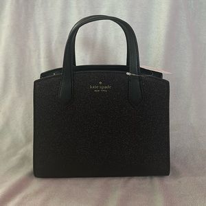 Kate Spade Black Glitter Tinsel Satchel-BRAND NEW WITH TAGS